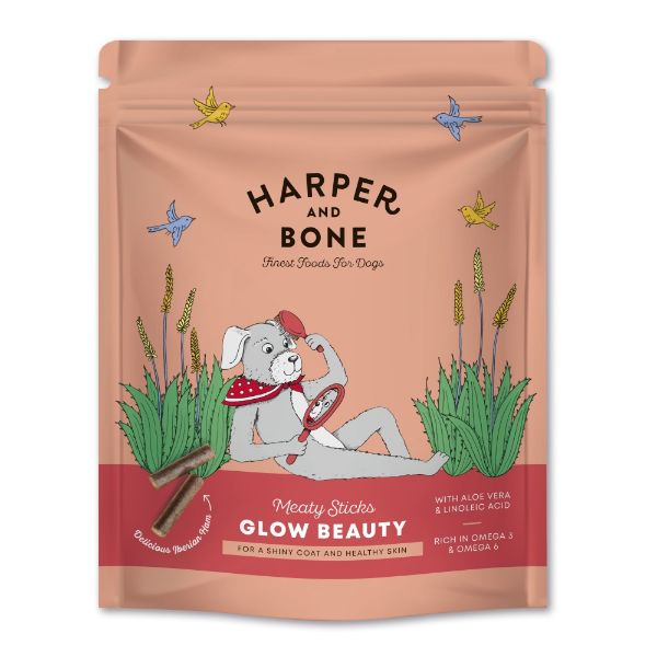 Obrázek Harper and Bone Dog masové tyčinky pro krásnou srst 75 g