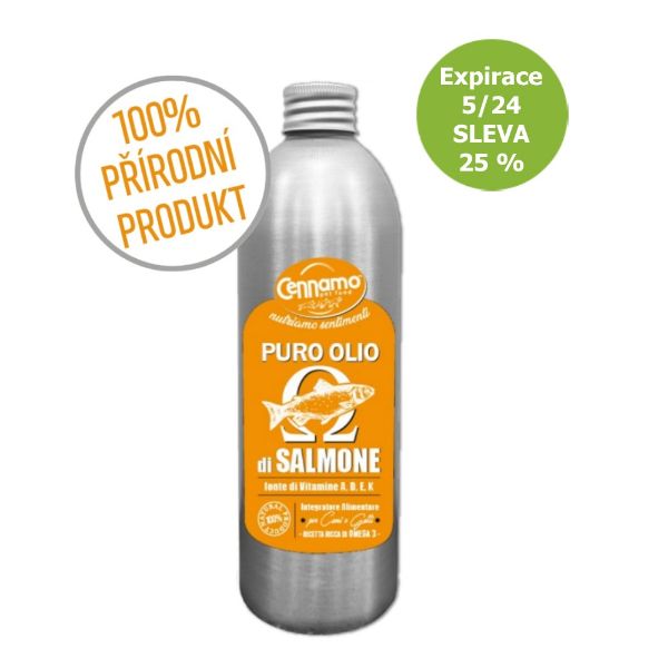 Obrázek Lososový olej natural Cennamo 500 ml - Expirace 5/24 - SLEVA 40 %