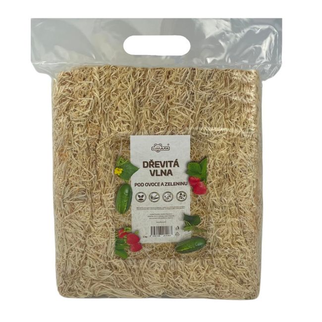 dřevitá vlna pod ovoce a zeleninu, zcela kompostovatelné