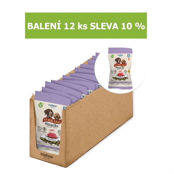 Obrázek Serrano Snack Dog Beef 100 g (12 ks) SLEVA 10 %