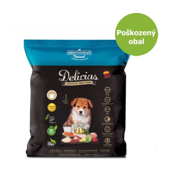 Obrázek Delicias Dog Puppy Soft poloměkké krmivo 800 g - Poškozený obal - SLEVA 15 %