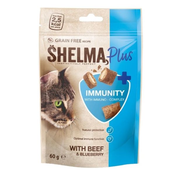 Obrázek Shelma Cat Snack Immunity polštářky GF 60 g