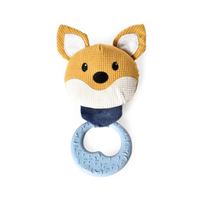 písakcí hračka pro psy ve tvaru lišky s kroužkem z TPR gumy