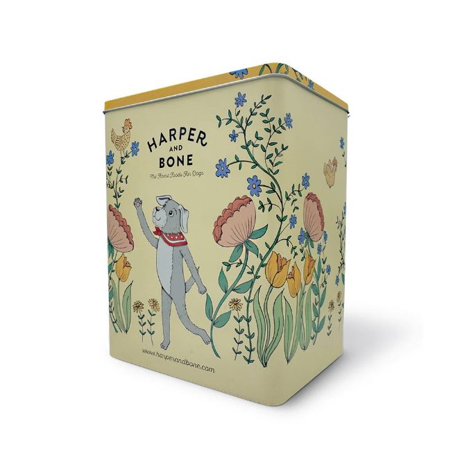 Kovový zásobník krmiva Harper & Bone barva žlutá