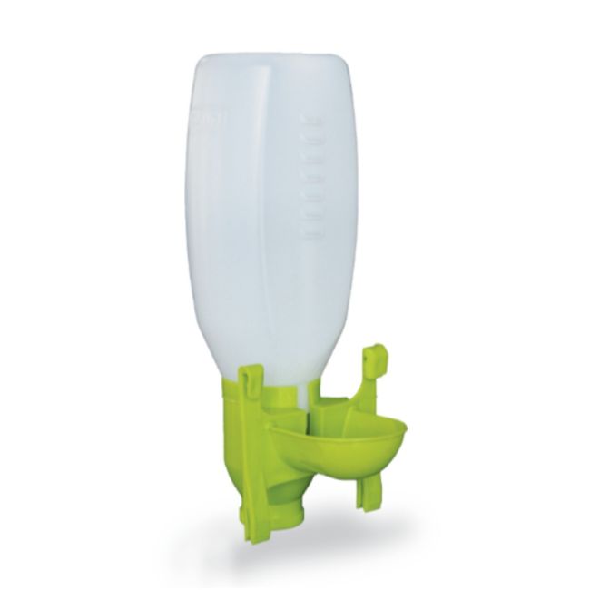 Napáječka s lahví pro holuby a drůbež (M&P) 2 l, hladinová s plastovou lahví 