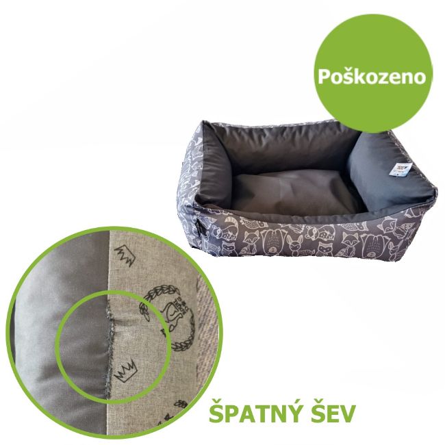 Látkový pelíšek pro psy s vyvýšeným polstrovaným okrajem. Různé barvy, 110 x 79 x 24 cm