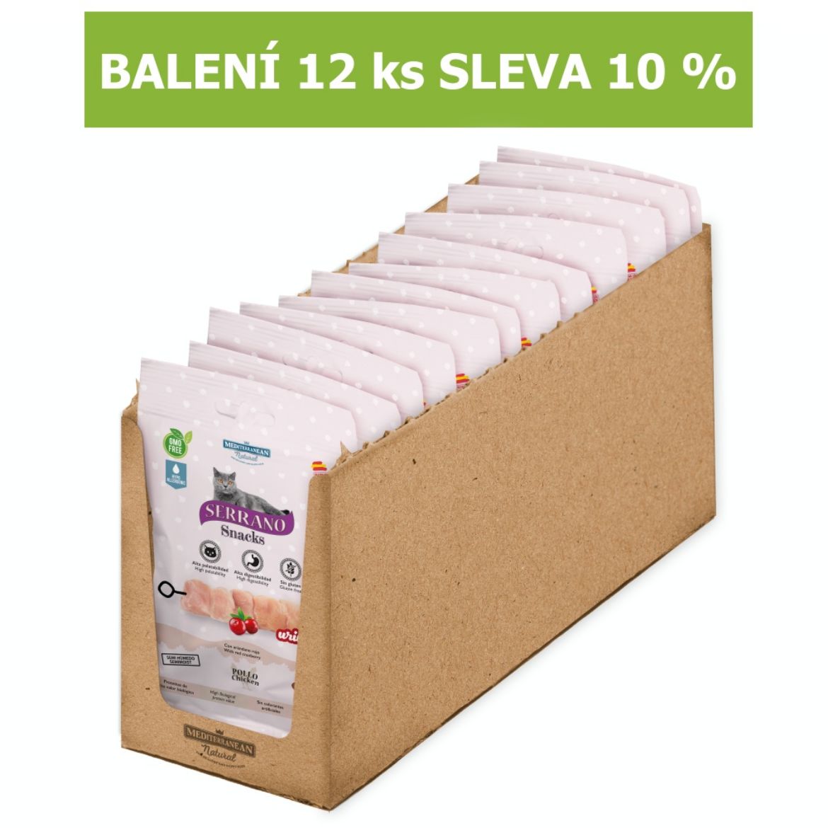 Obrázek z Serrano Snack Cat Urinary Chicken 50 g (12 ks) SLEVA 10 % 