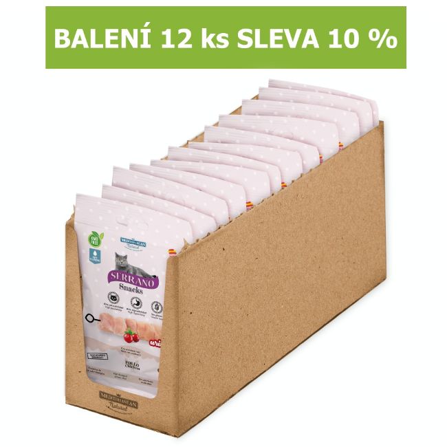 Serrano pamlsek pro kočku s čerstvým kuřecím masem urinary