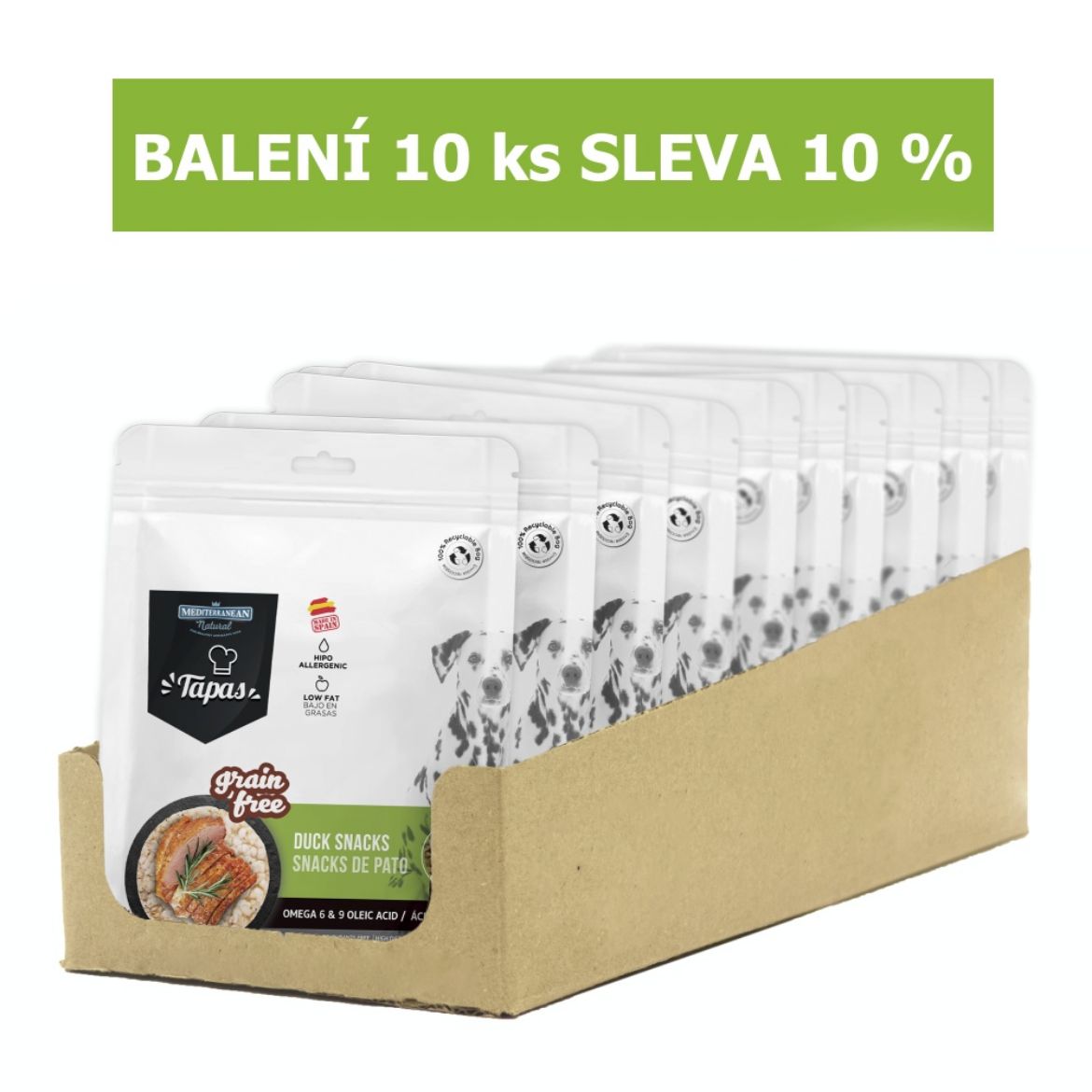 Obrázek z Tapas Snack Dog Duck GF 150 g (10 ks) SLEVA 10 % 