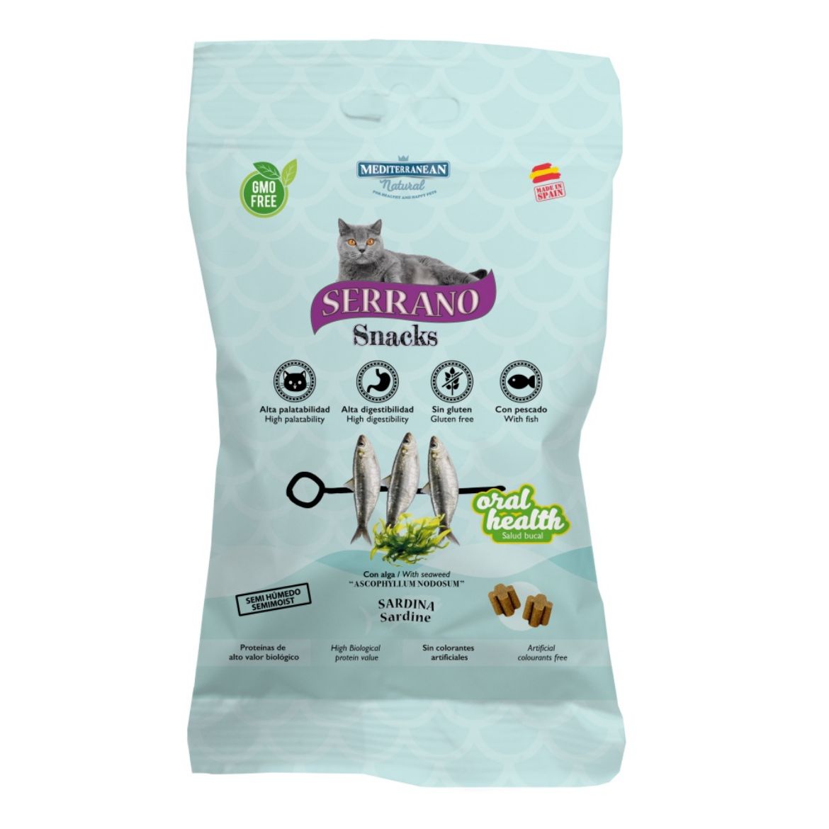 Obrázek z Serrano Snack Cat Oral Care Sardine 50 g 