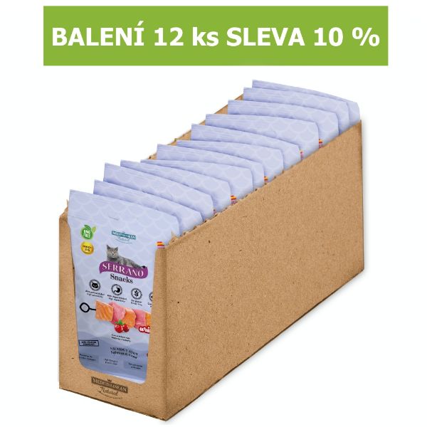 Obrázek Serrano Snack Cat Urinary Salmon & Tuna 50 g (12 ks) SLEVA 10 %