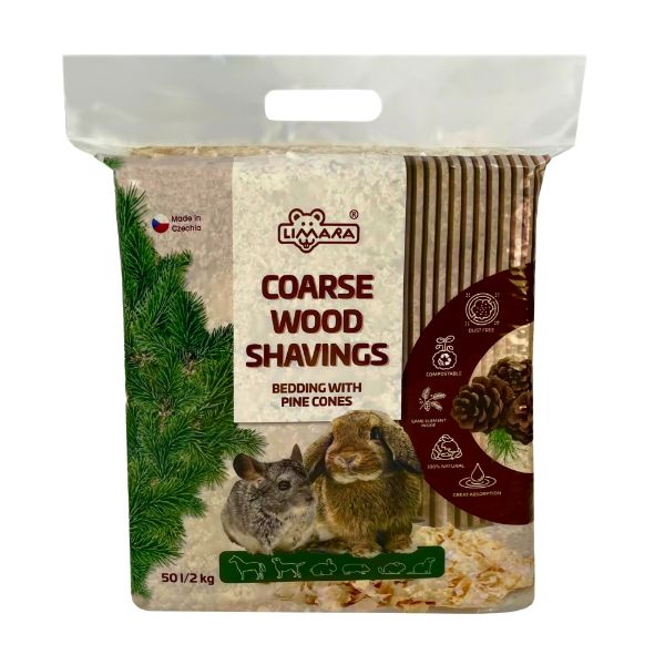 Obrázek Hrubá hoblinová podestýlka se šiškami 50 l (2 kg)