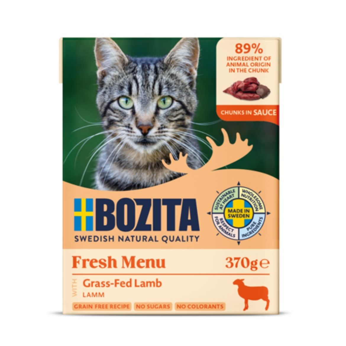 Obrázek z Bozita Cat kousky v omáčce s jehněčím, tetrapak 370 g  
