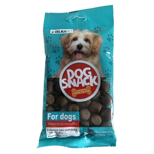 pamlsek pro psy Masové kuličky slanina a ryba 90g