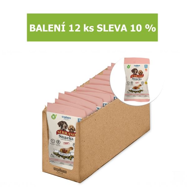 Obrázek Serrano Snack Dog Turkey 100 g (12 ks) SLEVA 10 %