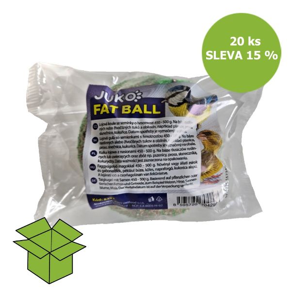Obrázek Lojová koule se semínky XXL 500 g (20 ks) SLEVA 15 %