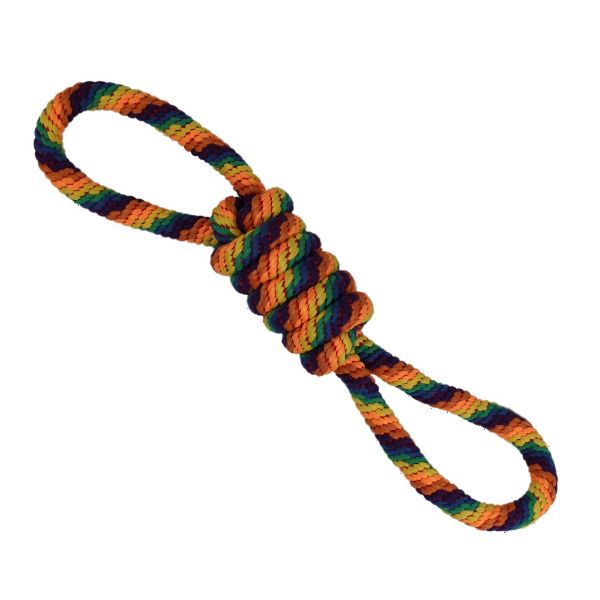Obrázek Lanová hračka duhová osmička 58 cm