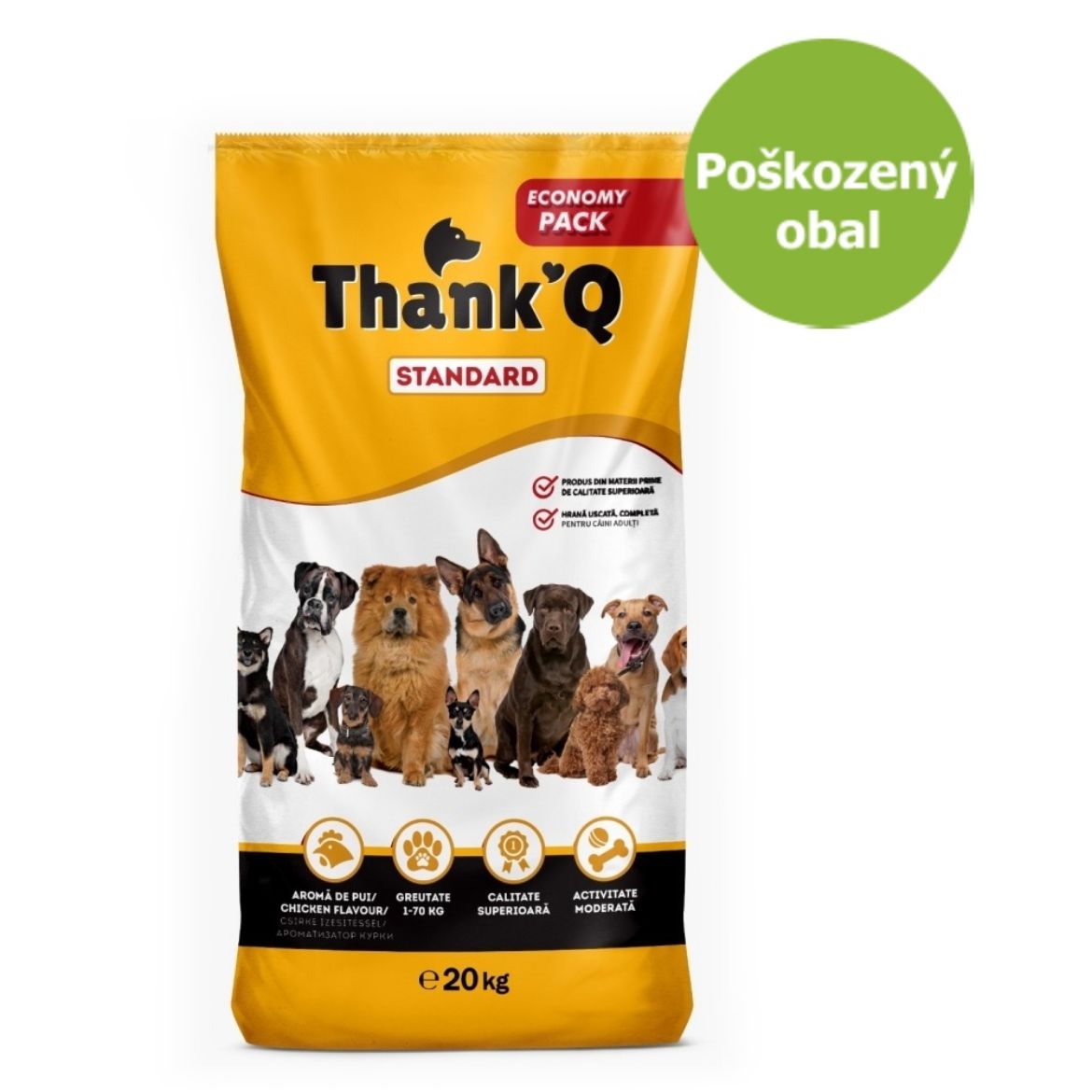 Obrázek z Thank´Q Standard Dog Adult Kuře 20 kg - Poškozený obal - SLEVA 15 % 