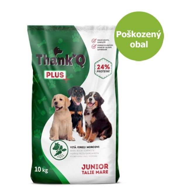 Thank´Q Plus Dog Junior Hovězí, kompletní krmivo pro štěňata s příchutí hovězího