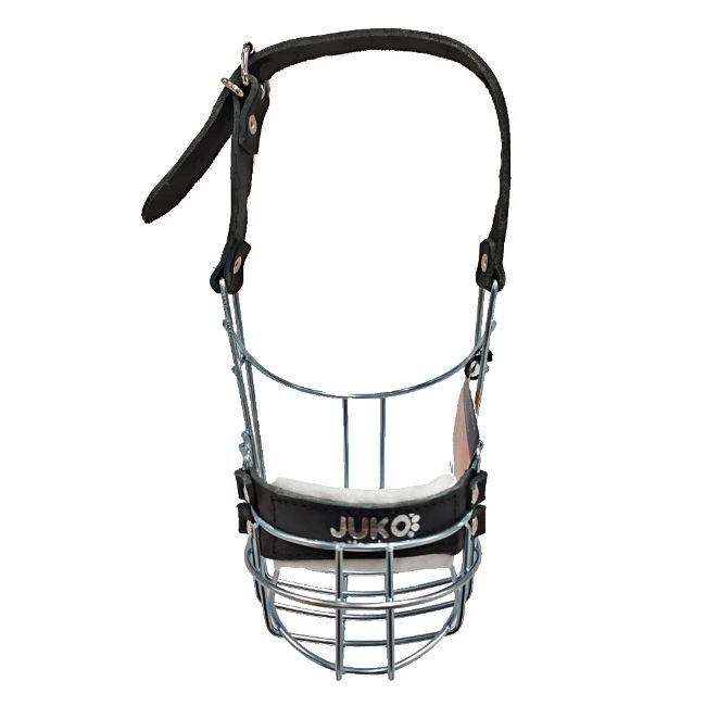 Náhubek zinek/kůže knírač malý - pes