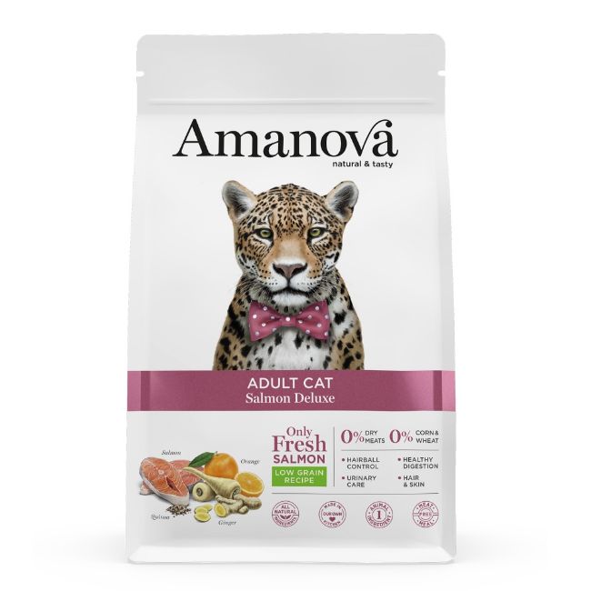 superprémiové krmivo pro dospělé kočky, Amanova cat adult salmon, s lososem a quinoou,lamb and quinoa, hypoalergenní, bezlepkové, 100 % přírodní