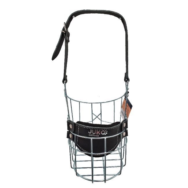 Náhubek zinek/kůže bernardýn, novofunland - pes