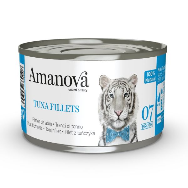 Obrázek Amanova Cat Tuna fillets ve vývaru (07), konzerva 70 g
