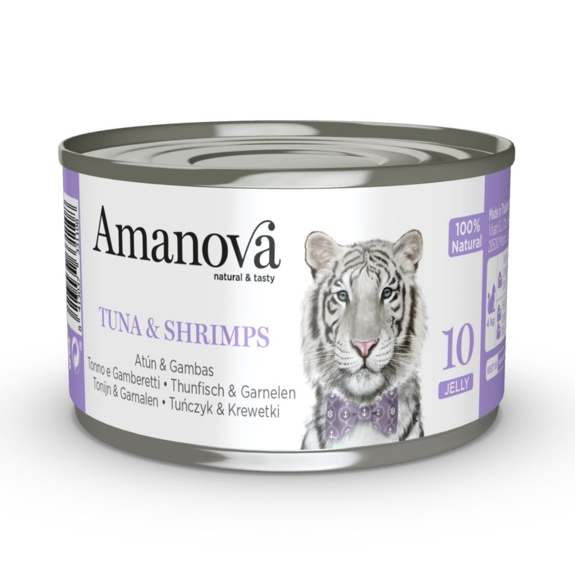 Obrázek z Amanova Cat Tuna & Shrimps (krevety) v želé (10), konzerva 70 g 