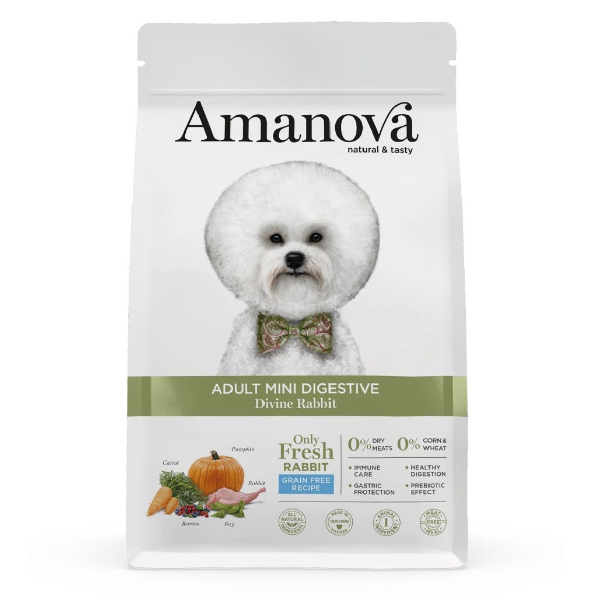 Obrázek z Amanova Dog Adult Mini Digestive Rabbit & Pumpkin GF 7 kg 