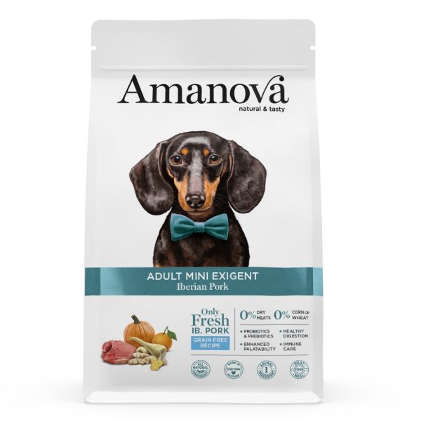 Obrázek Amanova Dog Adult Mini Exigent Iberian Pork & Pumpkin GF 0,8 kg