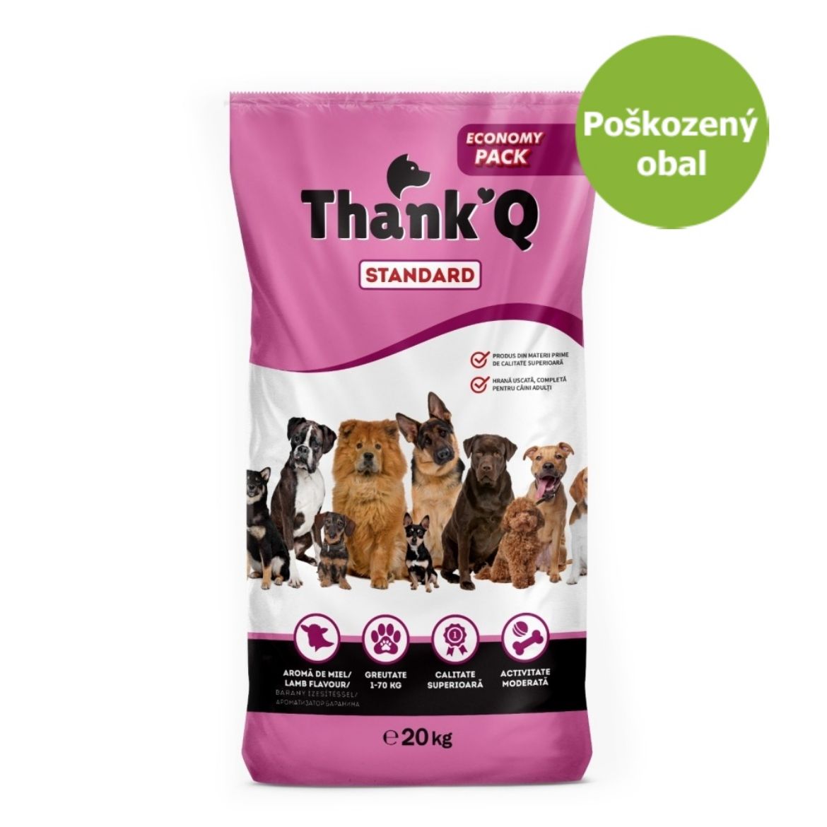 Obrázek z Thank´Q Standard Dog Adult Jehně 20 kg  - Poškozený obal - SLEVA 15% 