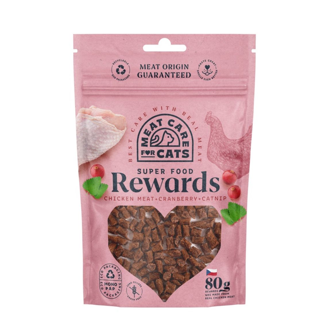 Obrázek z Rewards Cat kuřecí s brusinkami a šantou 80 g 