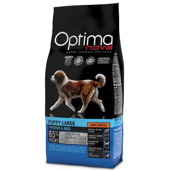 Obrázek OPTIMAnova Dog Puppy Large Chicken & Rice 12 kg