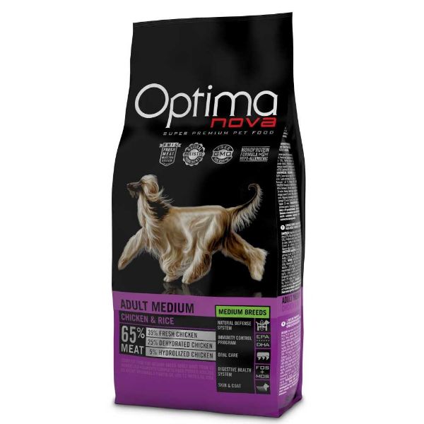 Obrázek OPTIMAnova Dog Adult Medium Chicken & Rice 12 kg