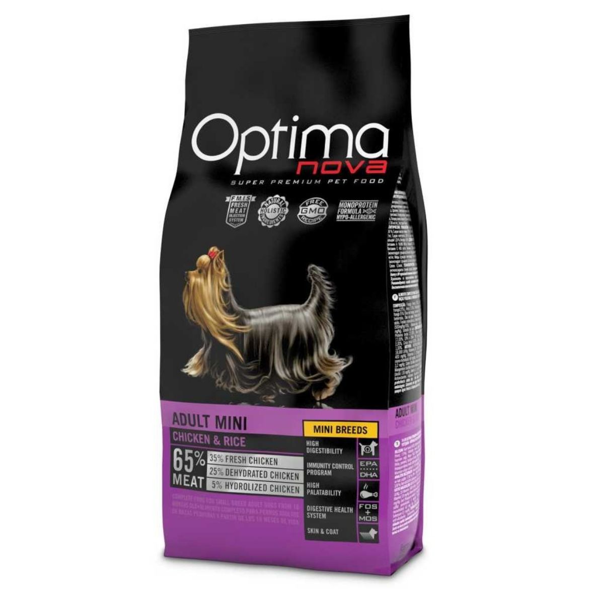 Obrázek z OPTIMAnova Dog Adult Mini Chicken & Rice 12 kg 