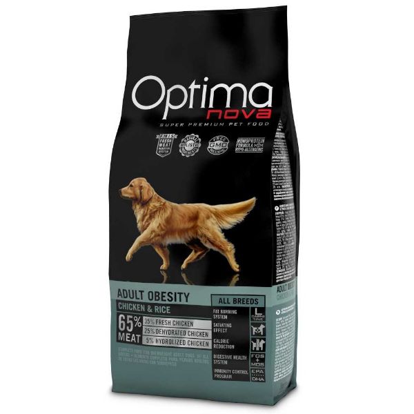 Obrázek OPTIMAnova Dog Obesity Chicken & Rice 12 kg