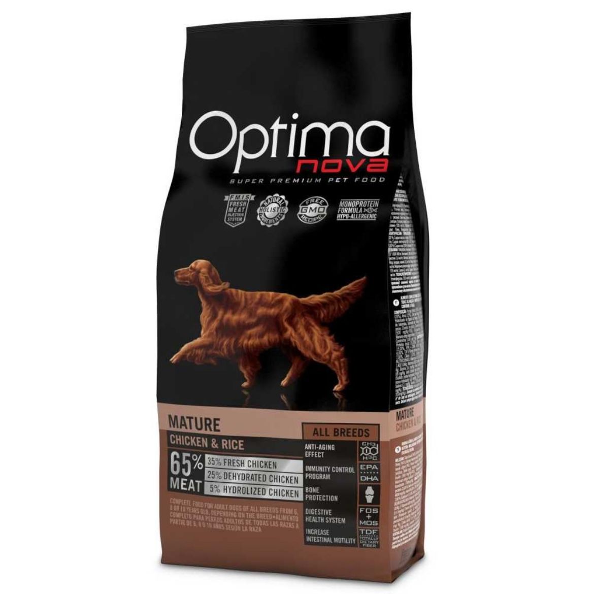 Obrázek z OPTIMAnova Dog Mature Chicken & Rice 12 kg 