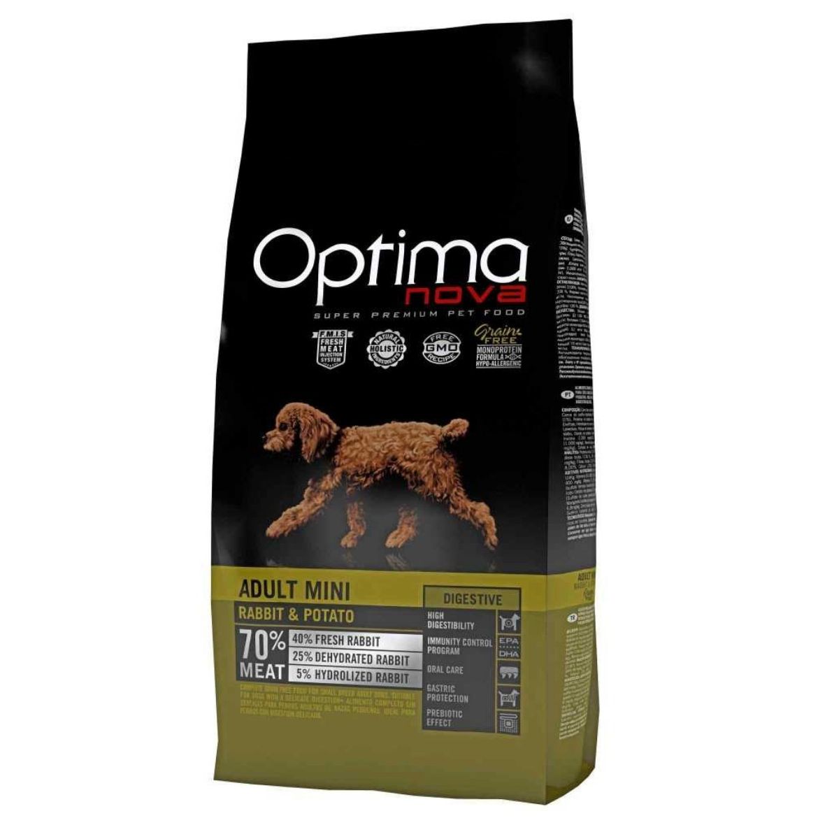 Obrázek z OPTIMAnova Dog Adult Mini Digestive Rabbit & Potato GF 8 kg 