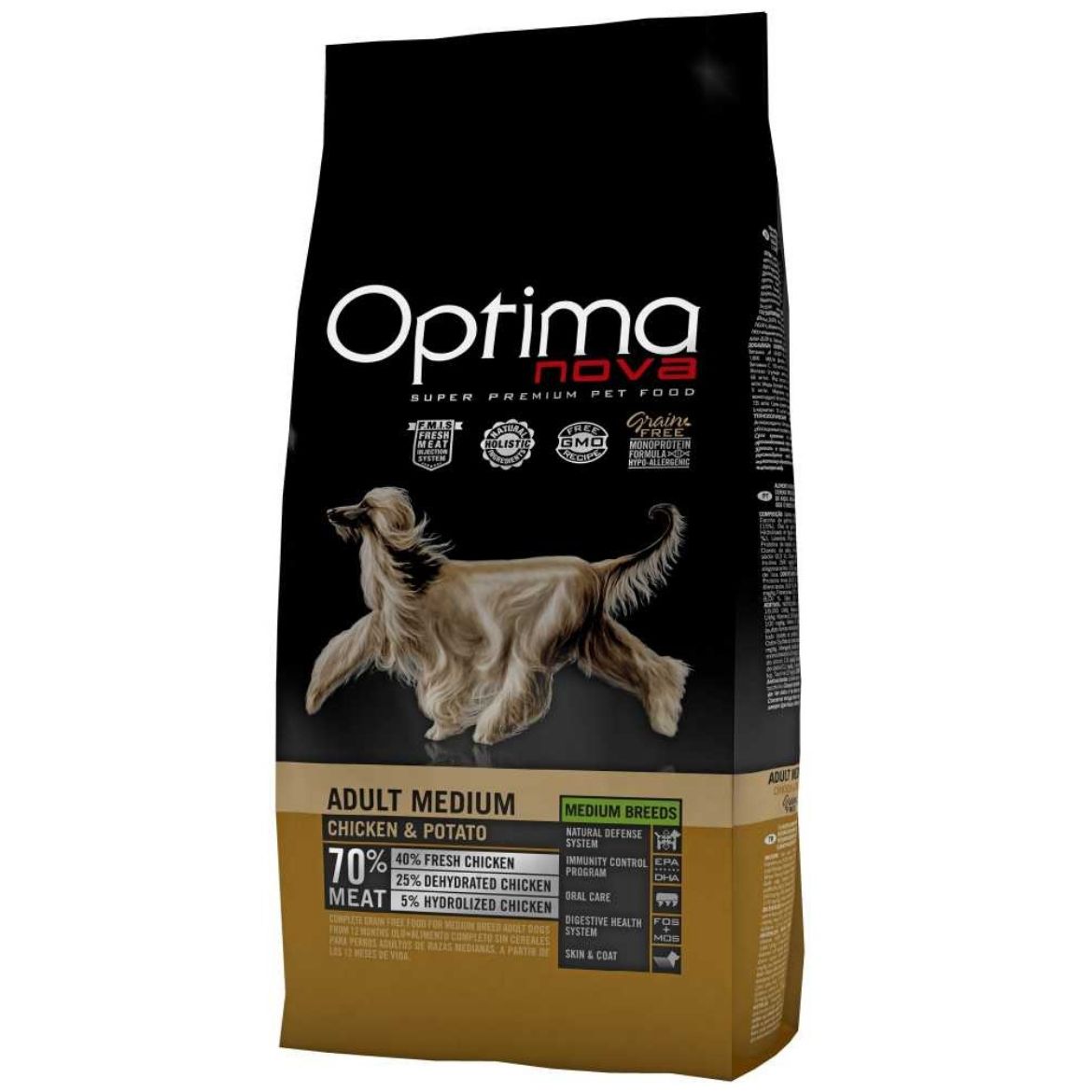 Obrázek z OPTIMAnova Dog Adult Medium Chicken & Potato GF 12 kg 