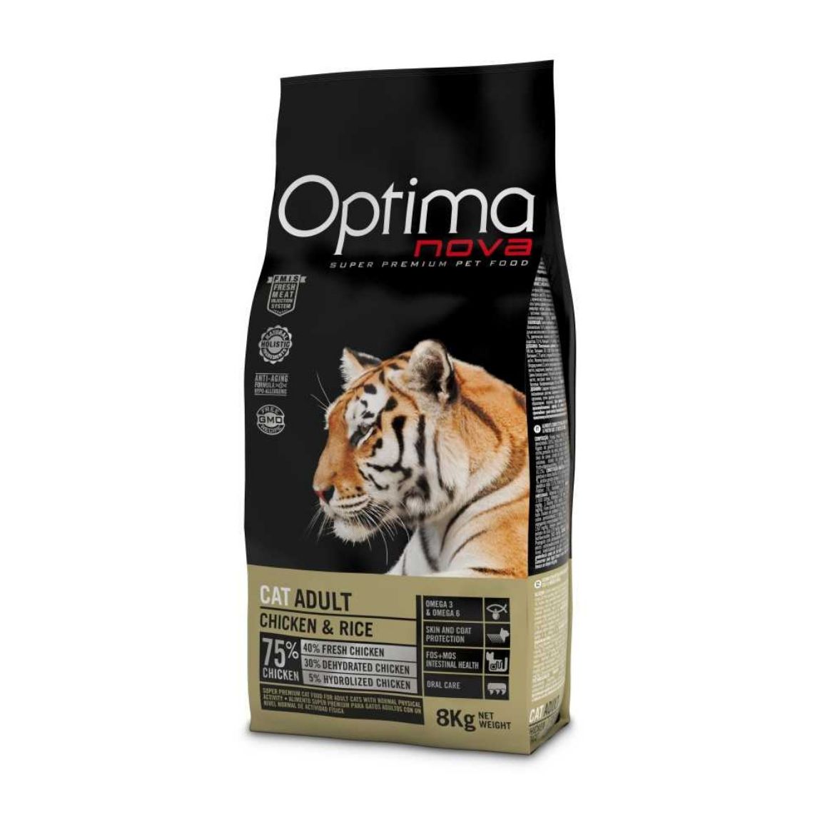 Obrázek z OPTIMAnova Cat Adult Chicken & Rice 8 kg 