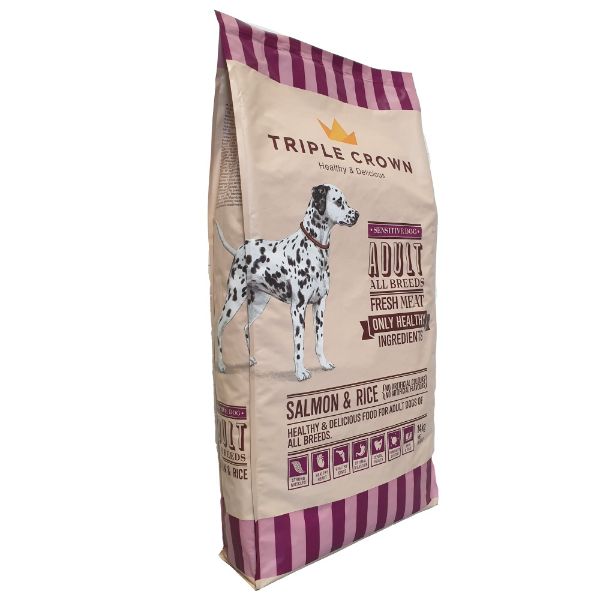 Obrázek Triple Crown Dog Sensitive Salmon & Rice 14 kg