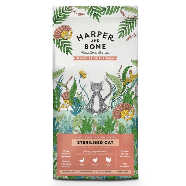 Obrázek Harper and Bone Cat Sterilised příchutě farmy 2 kg
