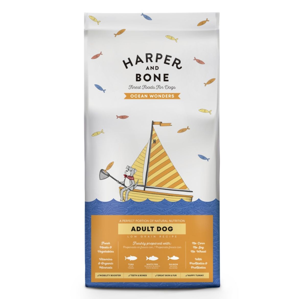 Obrázek z Harper and Bone Dog Adult Large & Medium divy oceánu 12 kg 