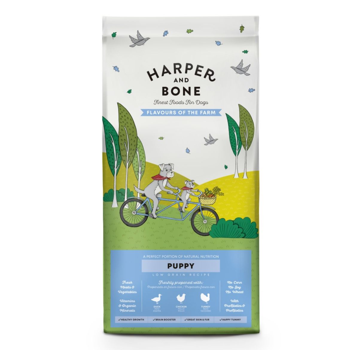 Obrázek z Harper and Bone Dog Puppy příchutě farmy 2 kg 