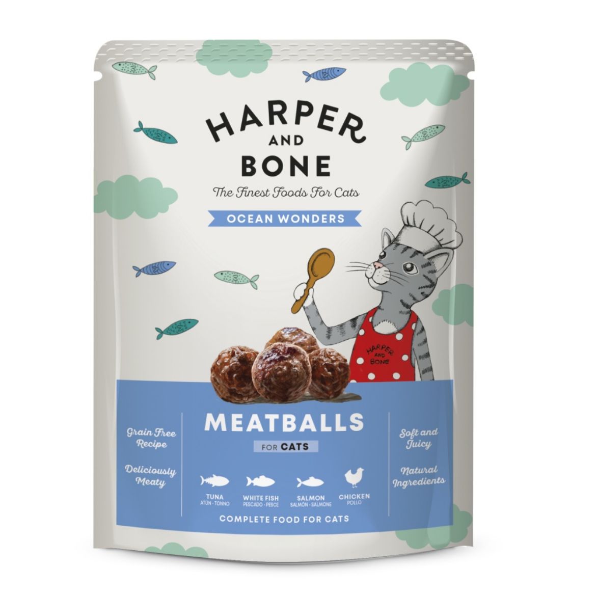 Obrázek z Harper and Bone Cat divy oceánu, kapsička 85 g 