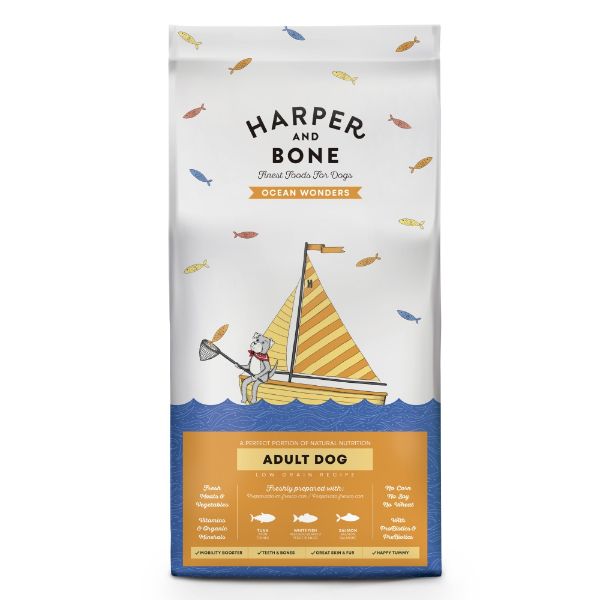 Obrázek Harper and Bone Dog Adult Large & Medium divy oceánu 2 kg