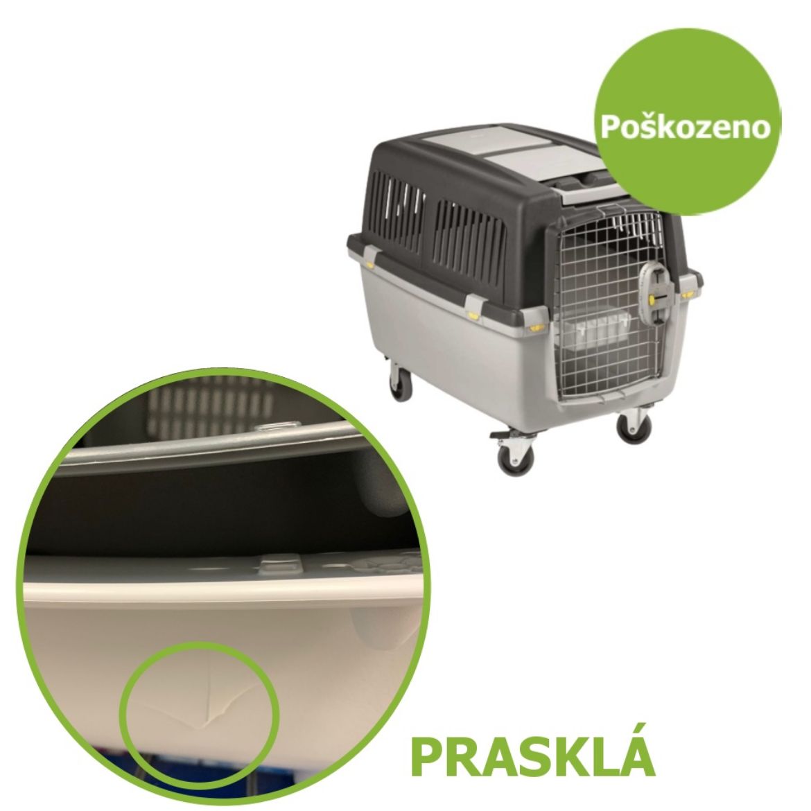 Obrázek z Gulliver 7 plastové boční průduchy, šedá - Poškozená - SLEVA 50 % 