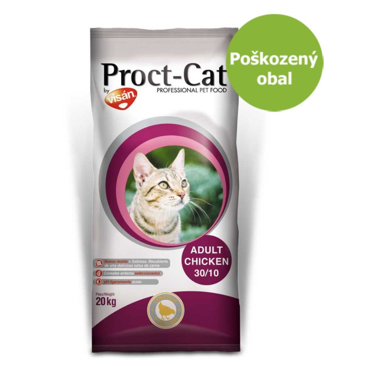 Obrázek z Proct-Cat Adult Chicken 18-18,8 kg - Poškozený obal - SLEVA 15 % 
