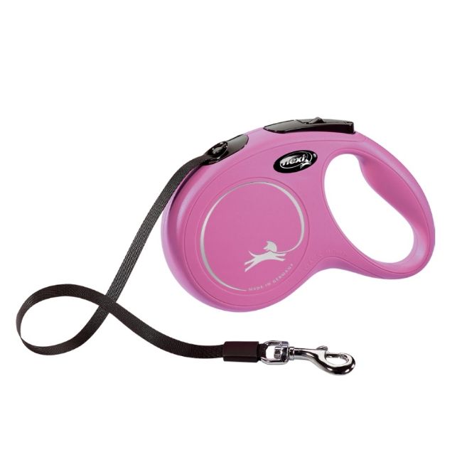 Flexi classic, páskové, velikost M, váha do 25 kg, růžová barva