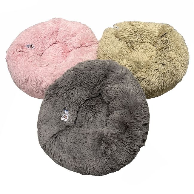 plyšový pelíšek Fluffy JUKO 80 cm s dlouhým chlupem v různých barvách